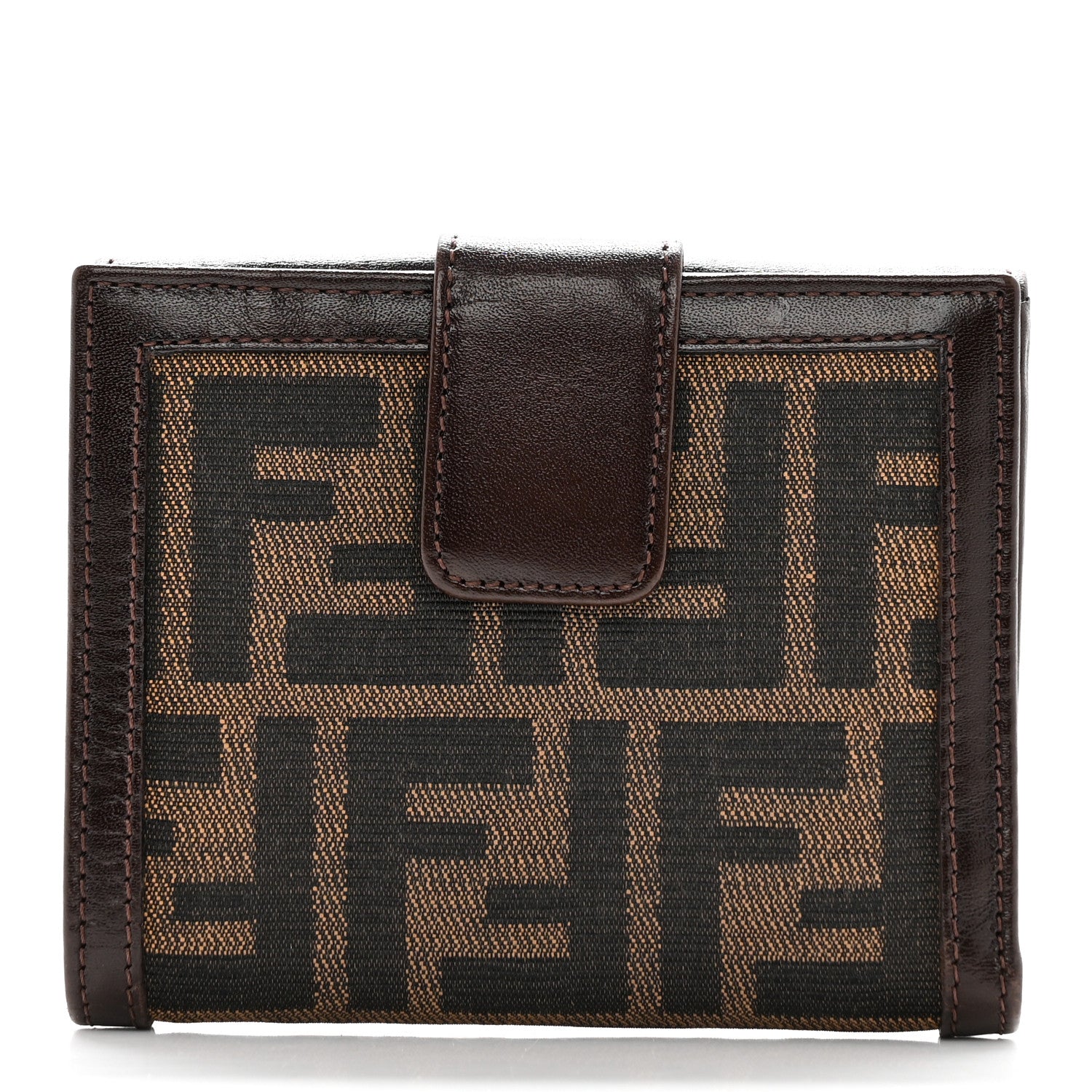 Fendi Zucca Calfskin Donna Wallet Tobacco 1 of 8