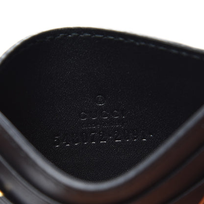 Gucci Calfskin Diagonal GG Card Holder Black Gold 5 of 6