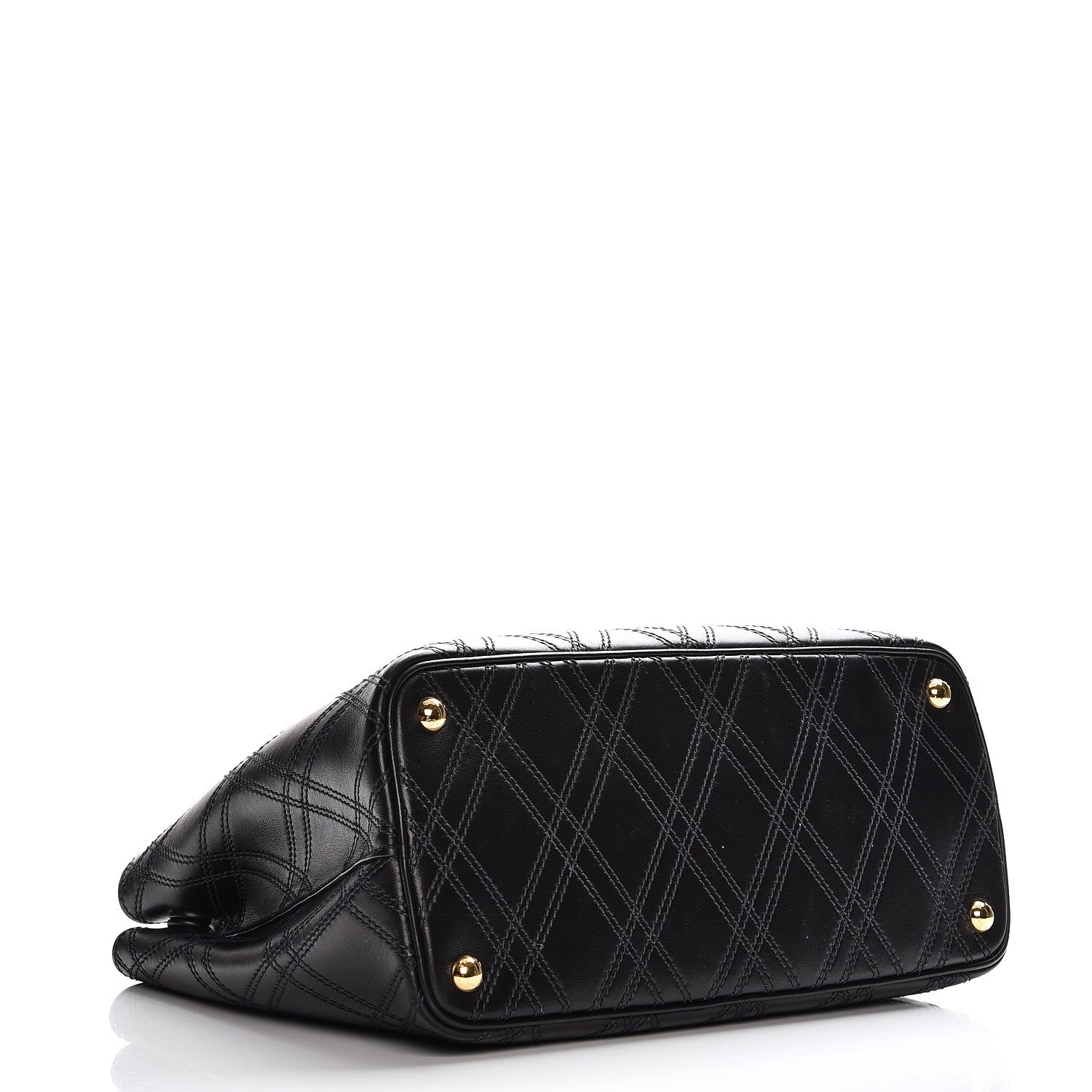 Prada City Calf Quilted Large Double Bag Black 4 of 7
