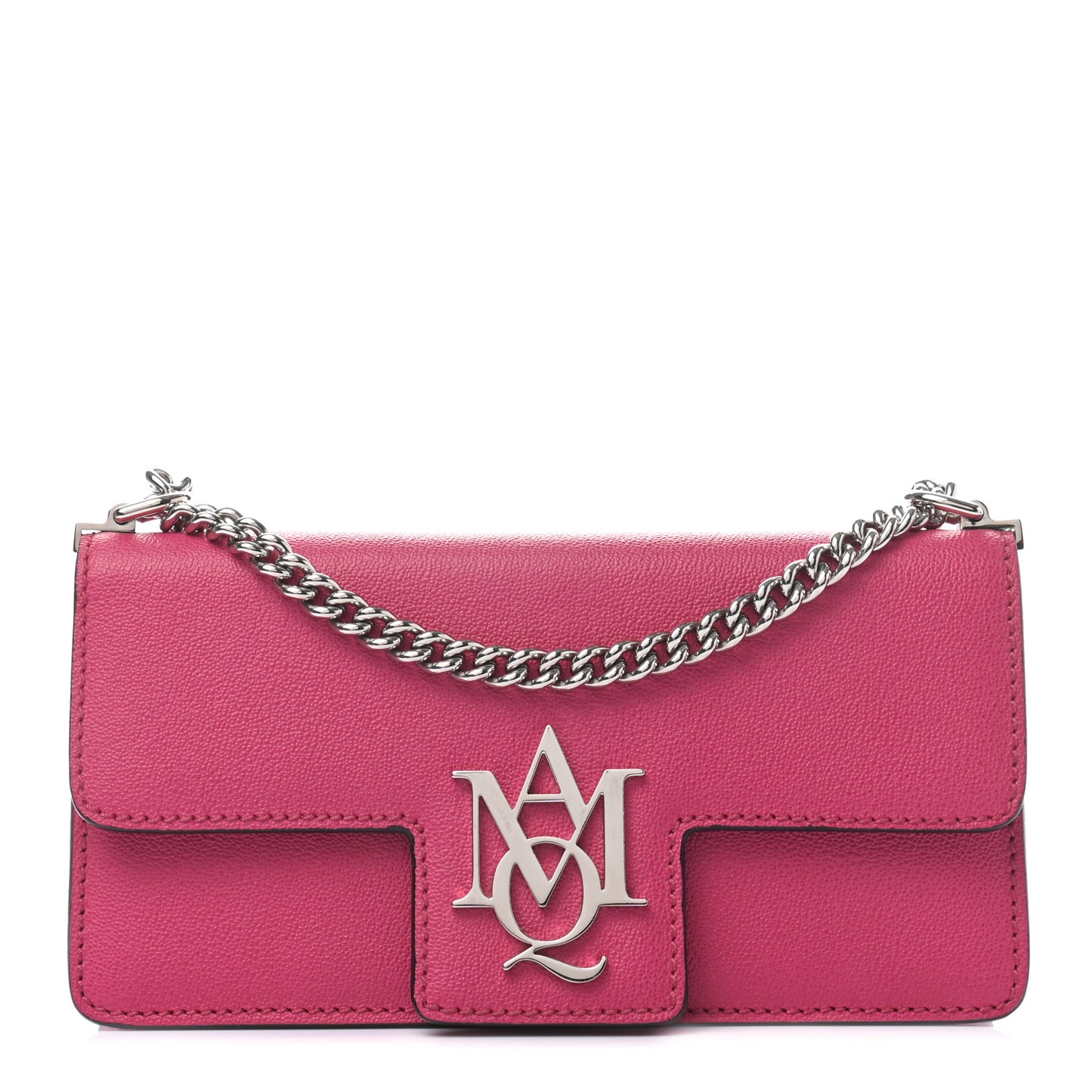 Grained Calfskin Medium Insignia Flap Pink