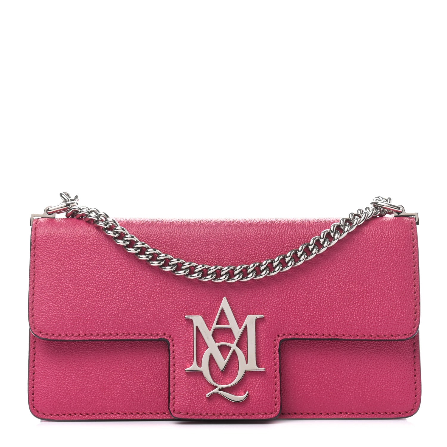Alexander McQueen Grained Calfskin Medium Insignia Flap Pink 1 of 9