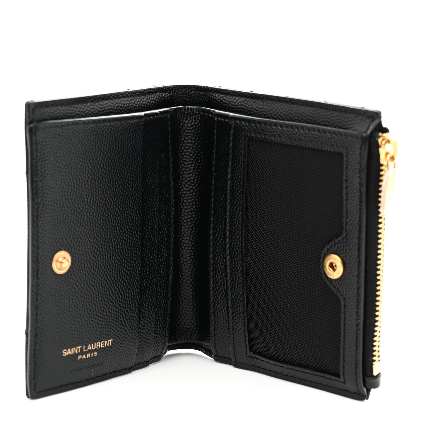 Grain De Poudre Matelasse Chevron Monogram Zipped Card Case Black