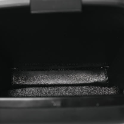 Balenciaga Recycled Plastic Calfskin Embossed Mini Lunch Box Case with Strap Black 5 of 11