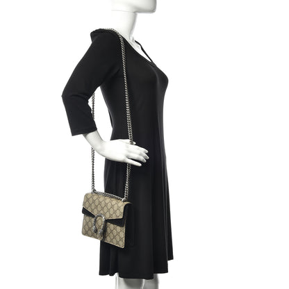 Gucci GG Supreme Monogram Mini Dionysus Shoulder Bag Black 2 of 13