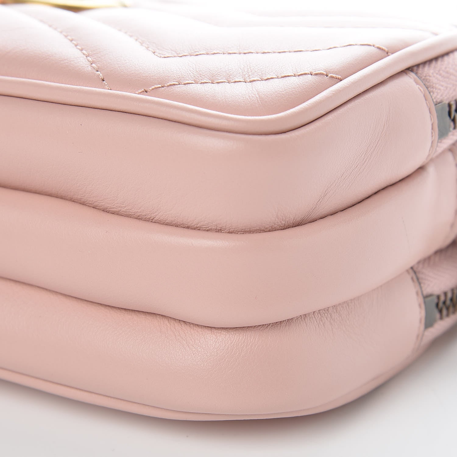 Gucci Calfskin Matelasse Mini GG Marmont Chain Crossbody Bag Perfect Pink 11 of 11