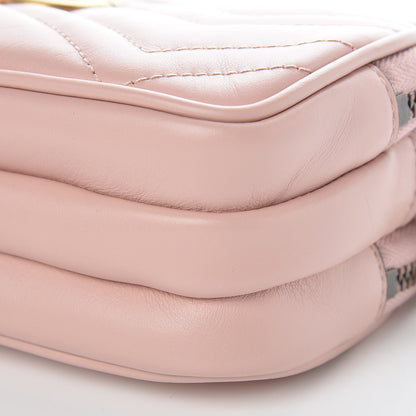 Gucci Calfskin Matelasse Mini GG Marmont Chain Crossbody Bag Perfect Pink 11 of 11