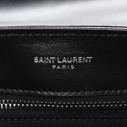 Saint Laurent Calfskin Y Quilted Monogram Toy Loulou Crossbody Bag Black 6 of 9