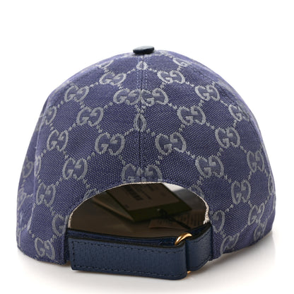 Gucci Monogram New GG Baseball Hat XL Blue Grey 6 of 9