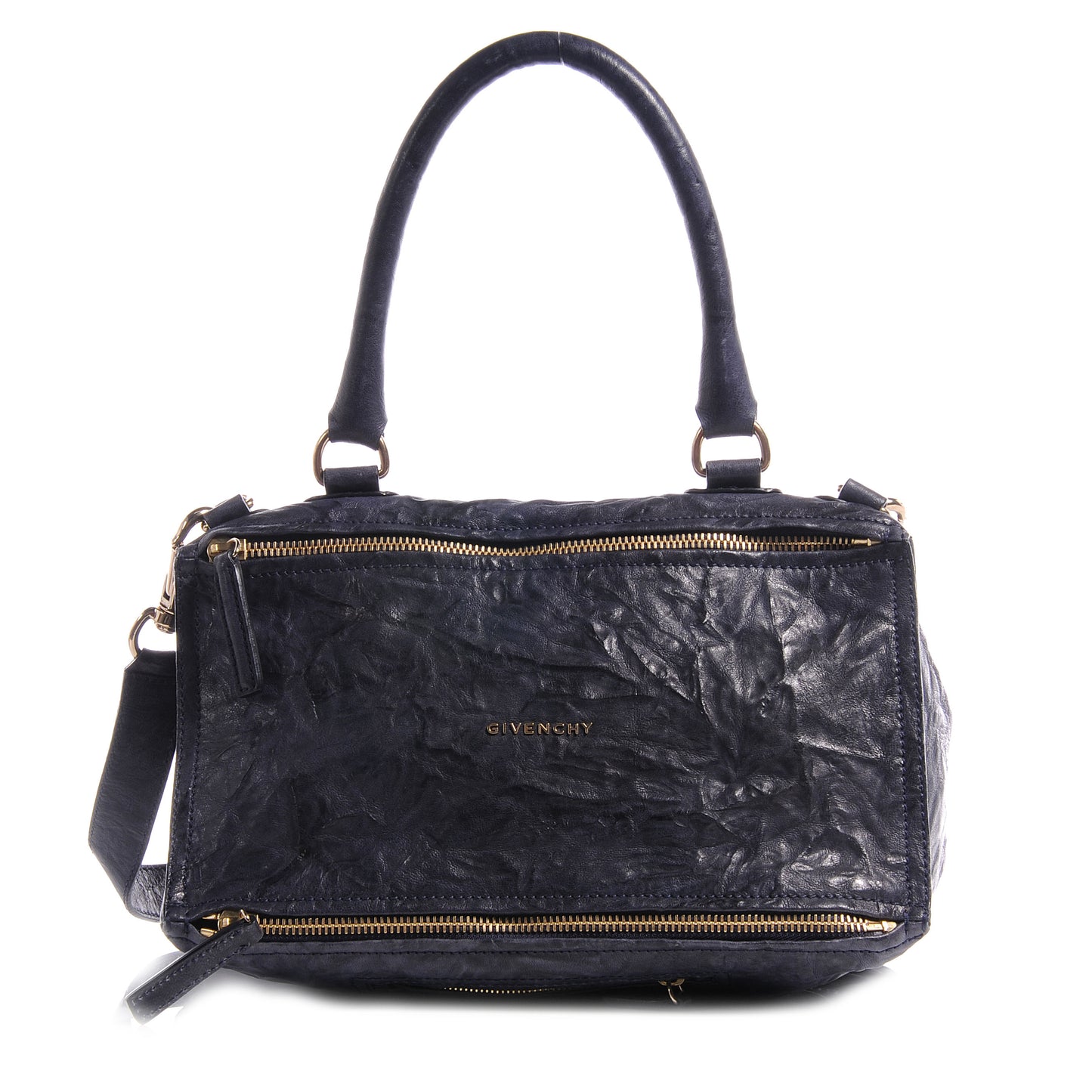Tumbled Sheepskin Medium Pandora Bag Black