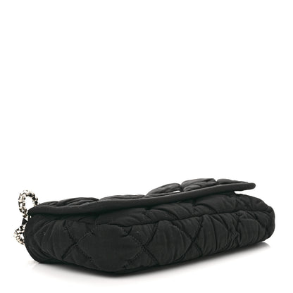 Chanel Jersey Bubble Quilt Flap Black 4 of 10