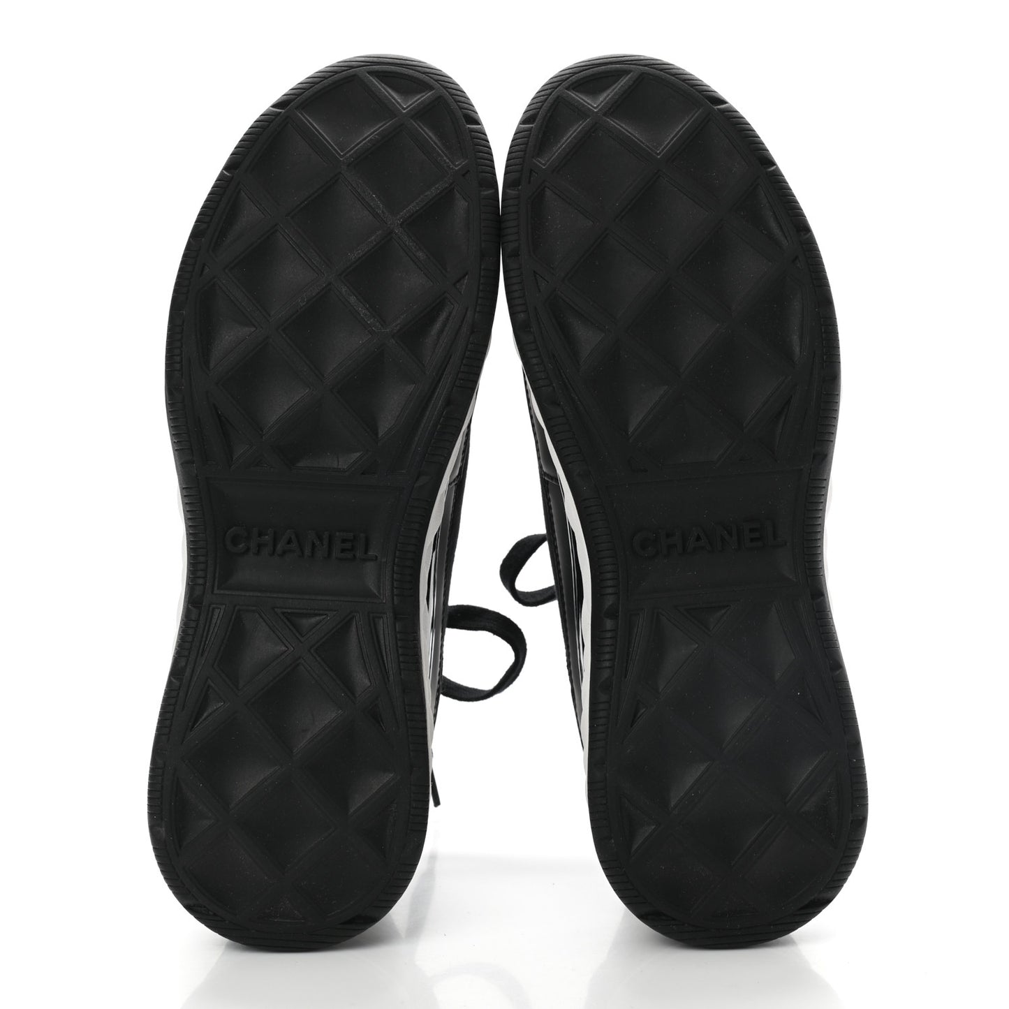 Velvet Calfskin Mixed Fibers CC Sneakers 38.5 Black