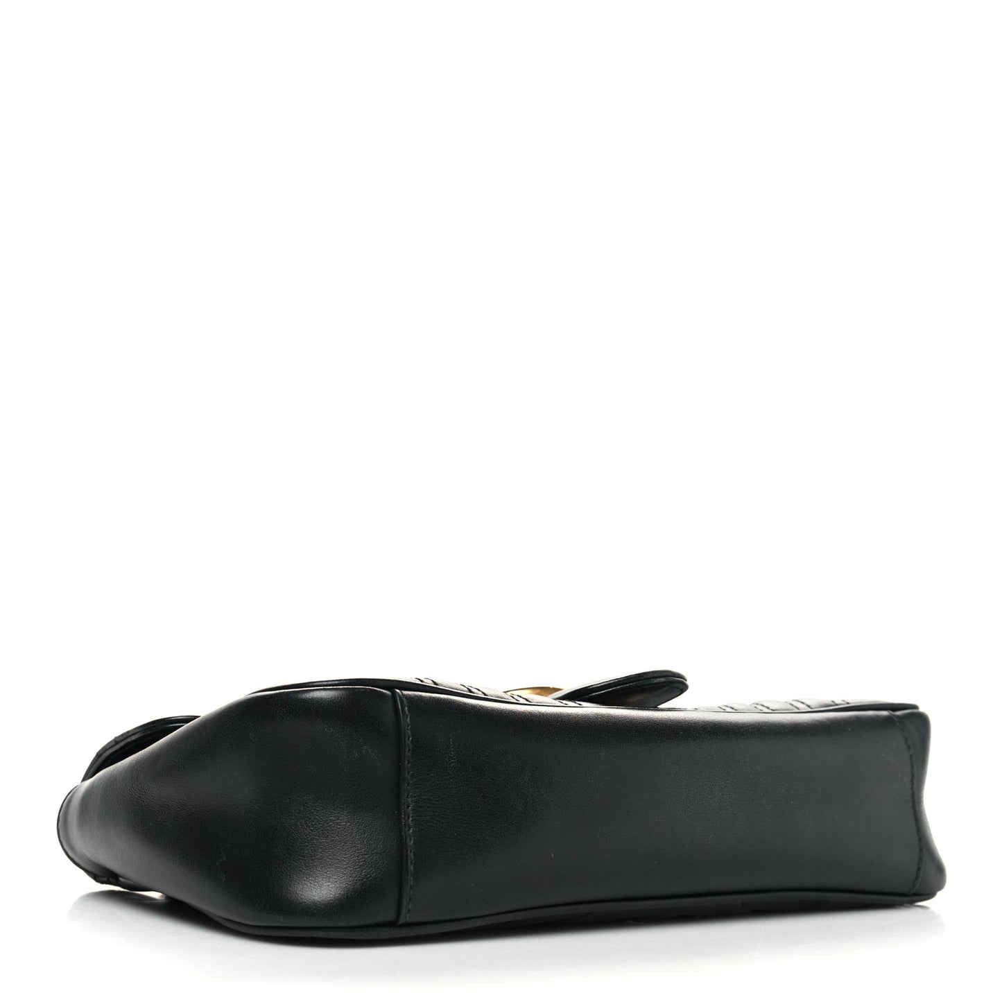 Calfskin Matelasse Small GG Marmont Shoulder Bag Black