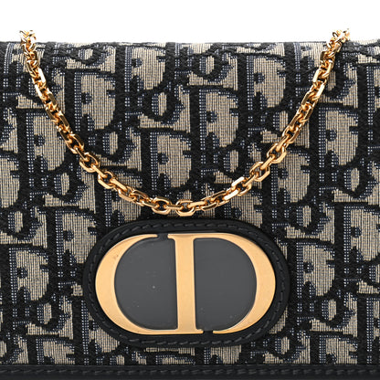 Christian Dior Oblique 30 Montaigne 2-In-1 Pouch Blue 7 of 11