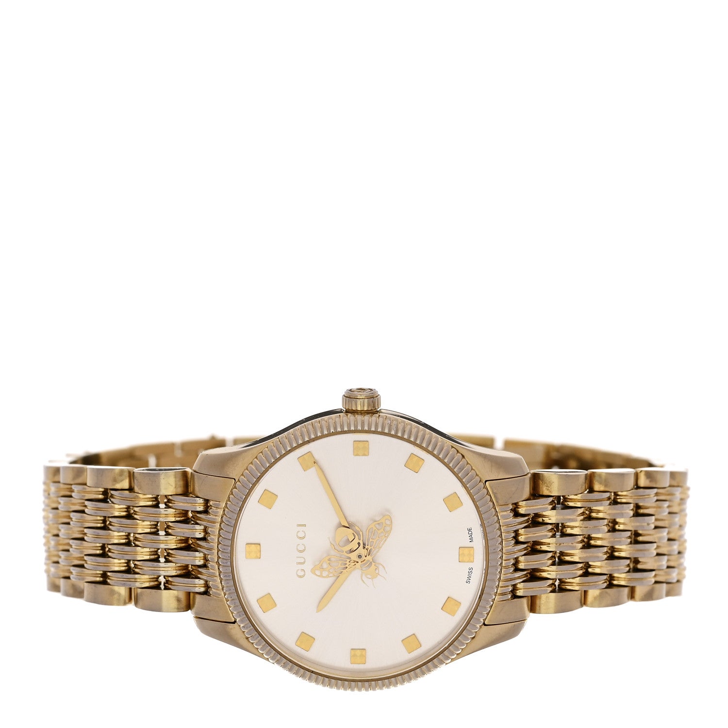 Gucci Stainless Steel 29mm G-Timeless Bee Quartz Watch Gold 2 of 5