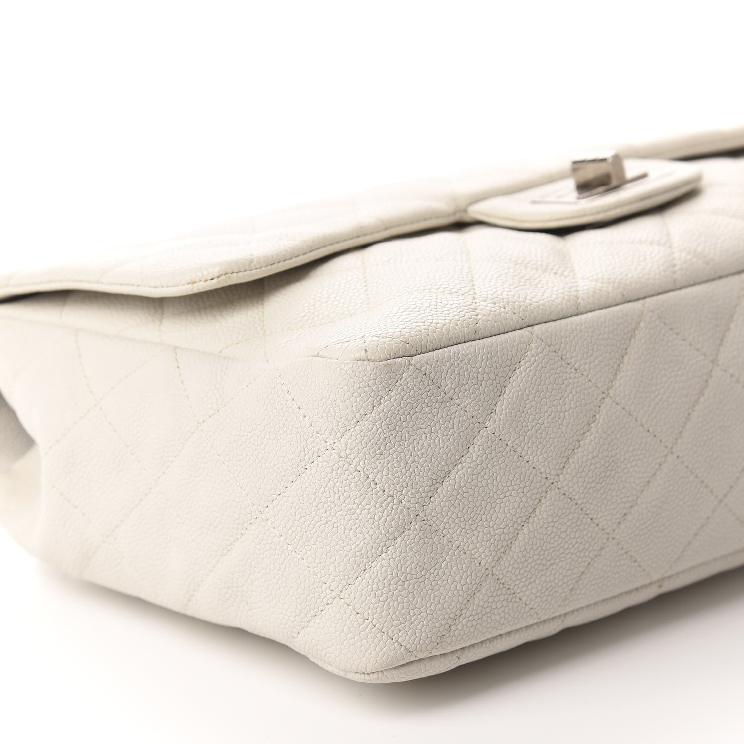 Chanel Washed Caviar Quilted 2.55 Reissue 226 Bijoux Chain Flap White 6 of 11