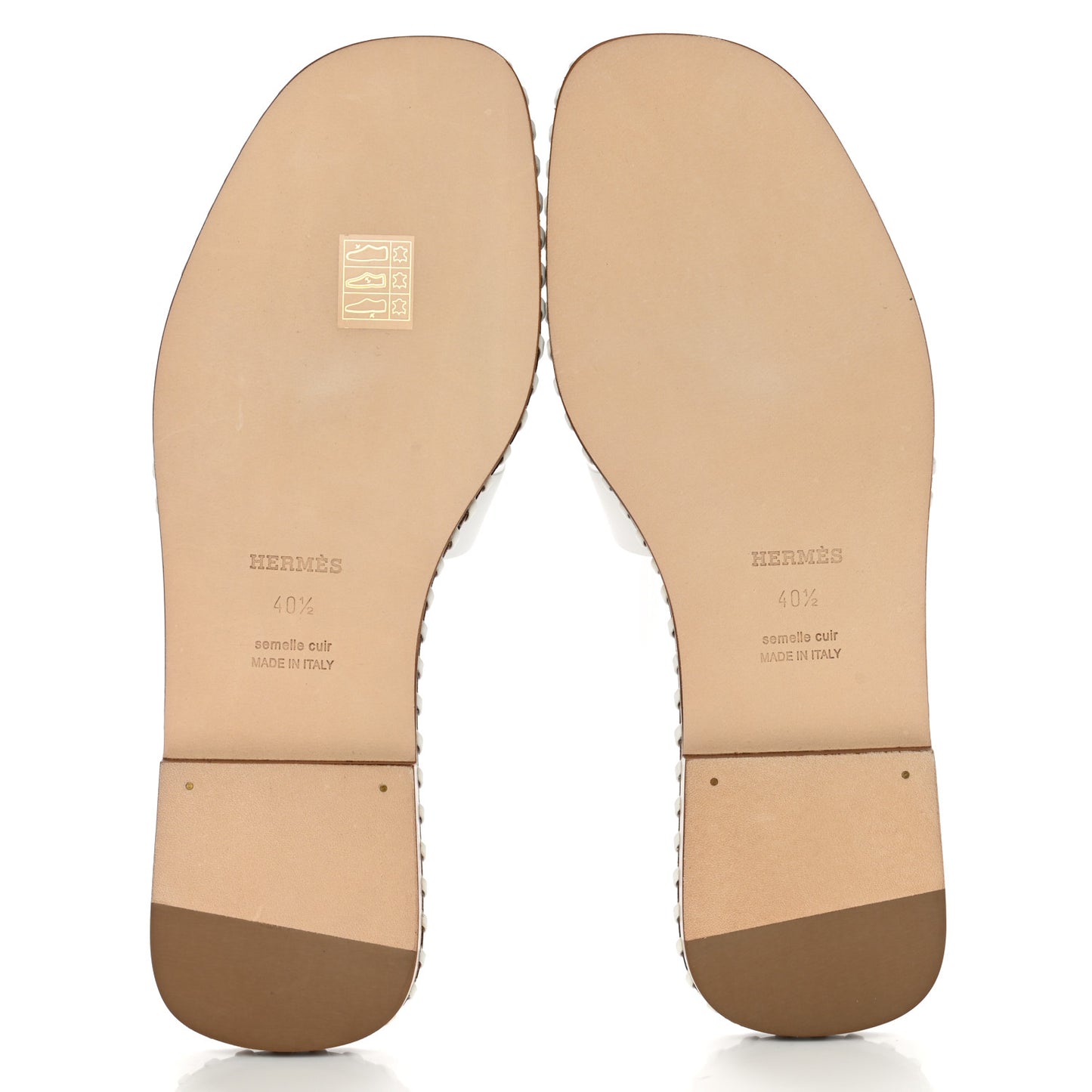 Calfskin Braided Oran Sandals 40.5 White