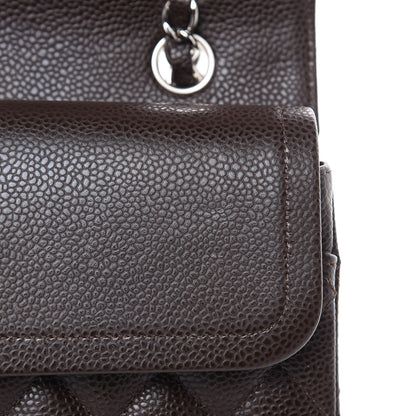 Chanel Caviar Quilted Medium Double Flap Brown 11 of 13