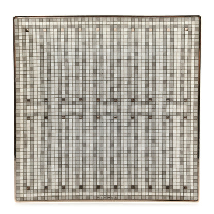 Hermes Porcelain Mosaique Au 24 Platine Square Plate N°2 1 of 4