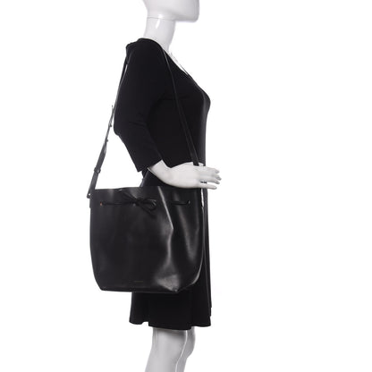 Mansur Gavriel Vegetable Tanned Calfskin Bucket Bag Black Ballerina 2 of 10