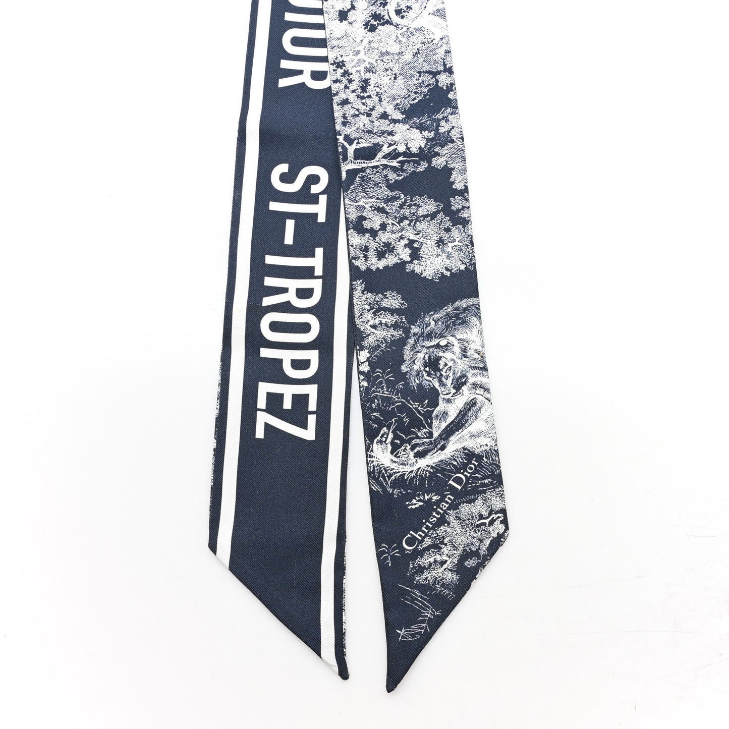 Silk Toile De Jouy Flowers Mitzah Scarf Blue White