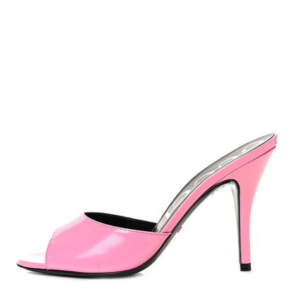 Gucci Patent Calfskin High Heel Slides 37 Pink Plexi 1 of 7