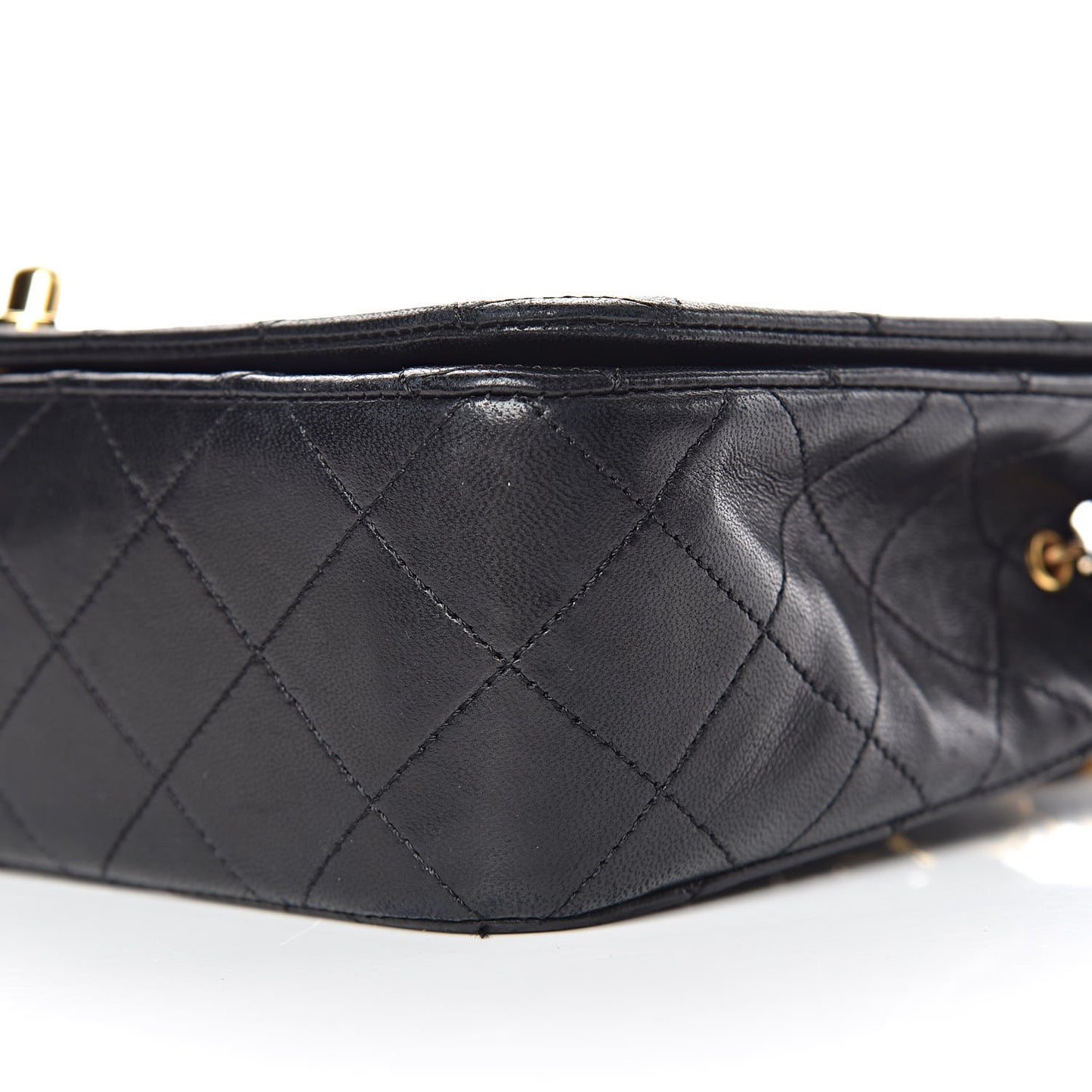 Lambskin Quilted Small Single Flap Black