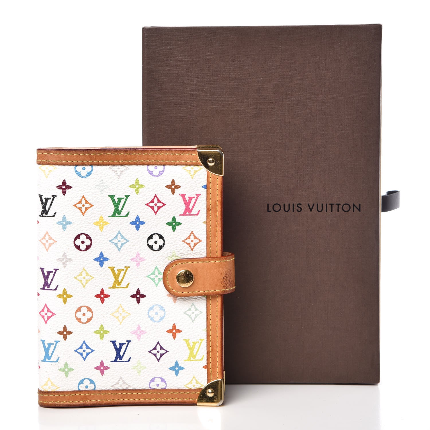Louis Vuitton Monogram Multicolor Small Ring Agenda Cover White 11 of 11