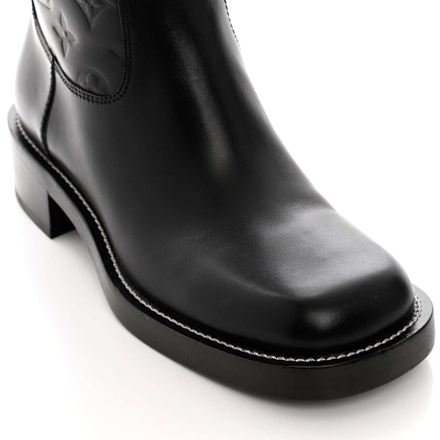 Calfskin Monogram Downtown Ankle Boots 38 Black