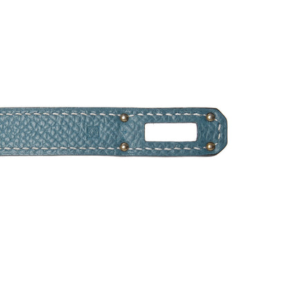 Hermes Epsom Kelly Longue Wallet Blue Jean 7 of 8