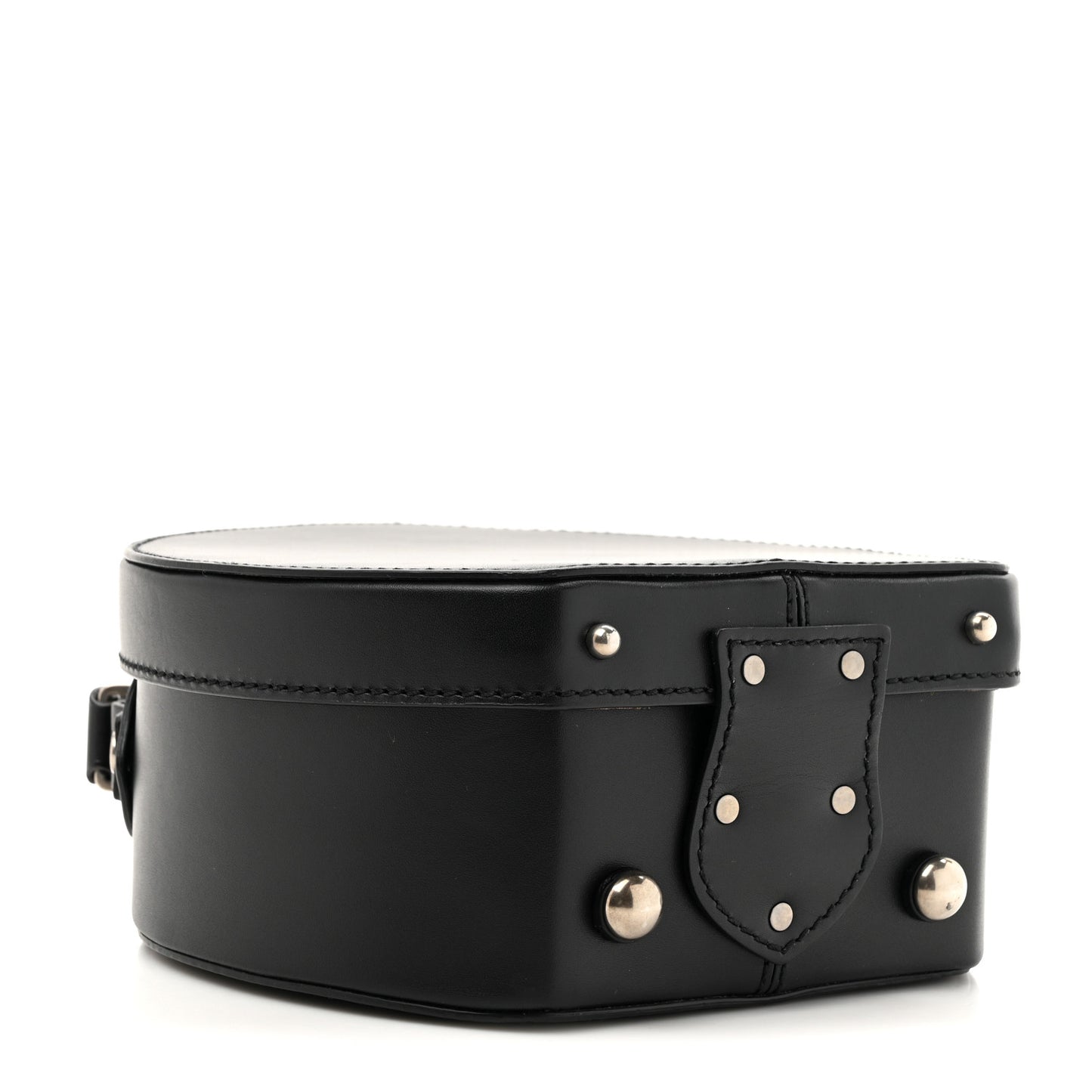 Calfskin Small Mica Hat Box Black