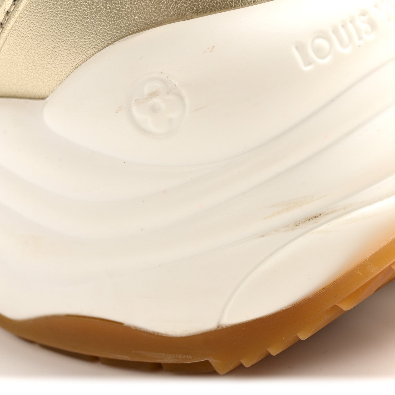 Louis Vuitton Monogram Calfskin Run 55 Sneakers 40 White 1811563