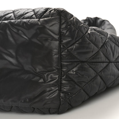 Chanel Nylon Quilted Coco Cocoon Medium Reversible Tote Black Red 9 of 9