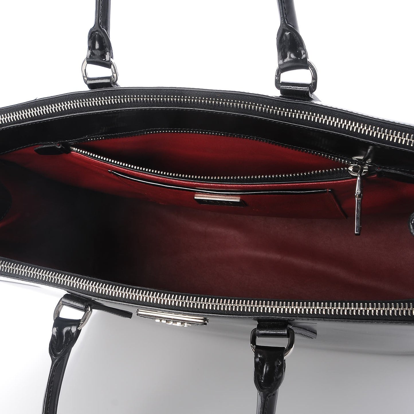 Spazzolato Large Galleria Double Zip Tote Nero Black