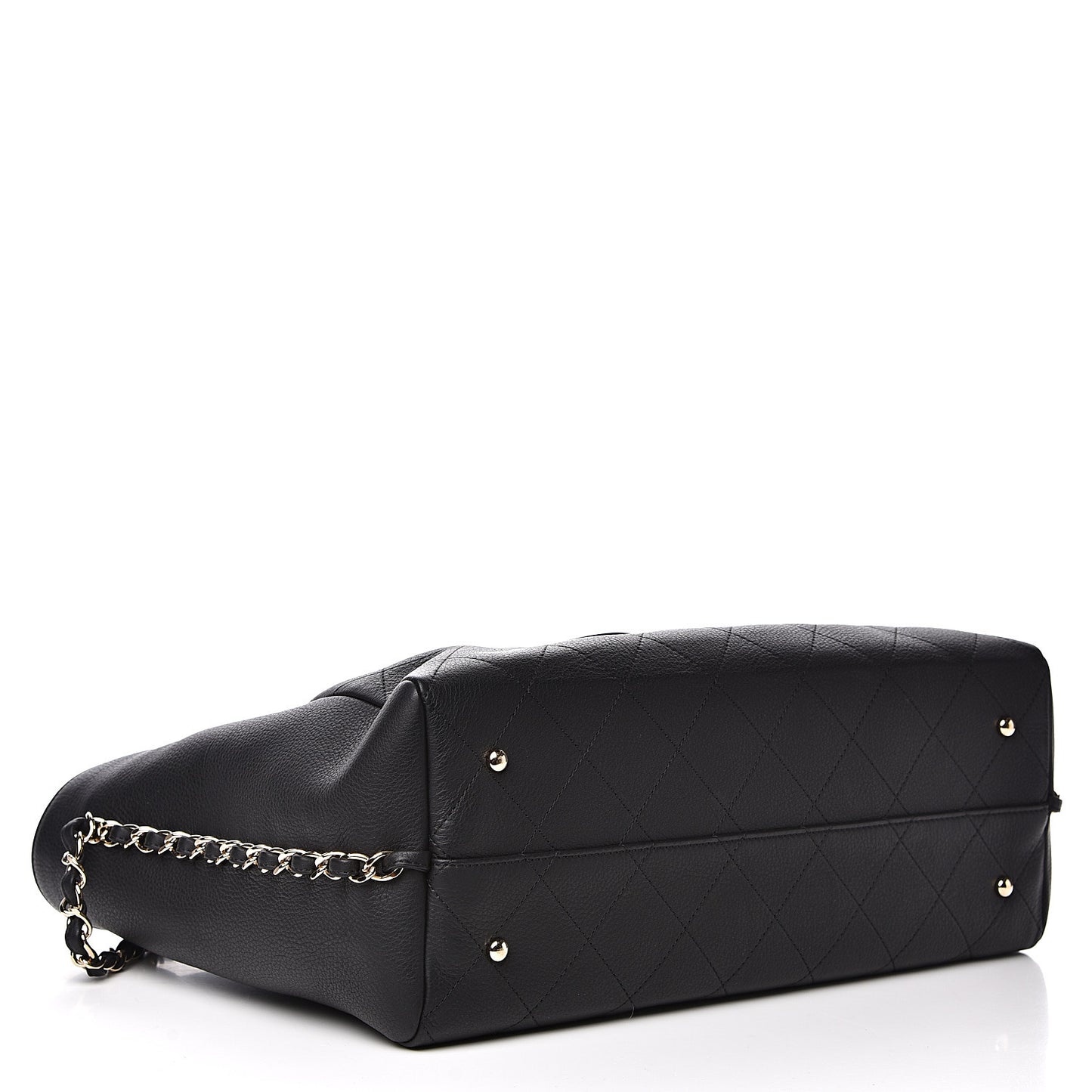 Bullskin Stitched Large Shopping Bag Black