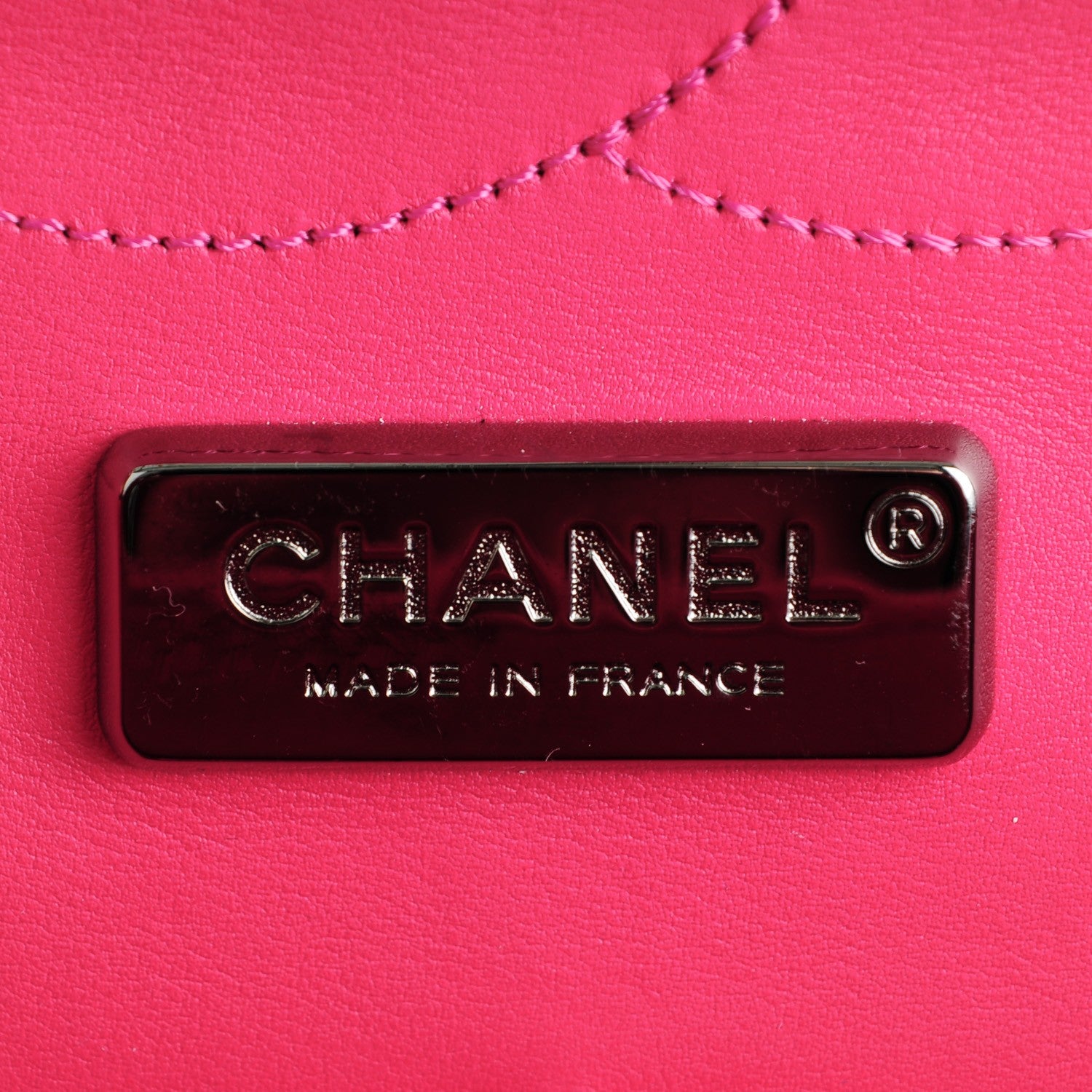 Chanel Python Jumbo Double Flap Dark Pink 7 of 13
