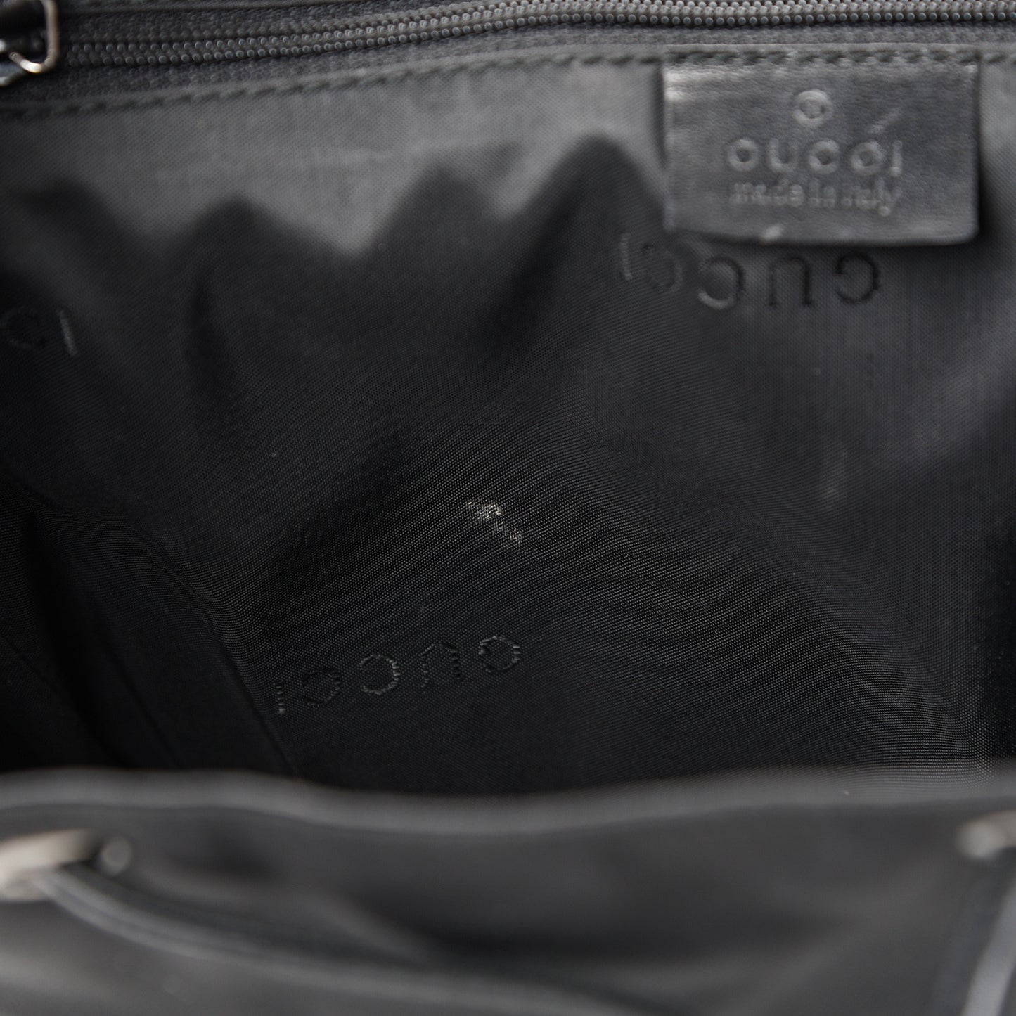 Calfskin Canvas Backpack Black