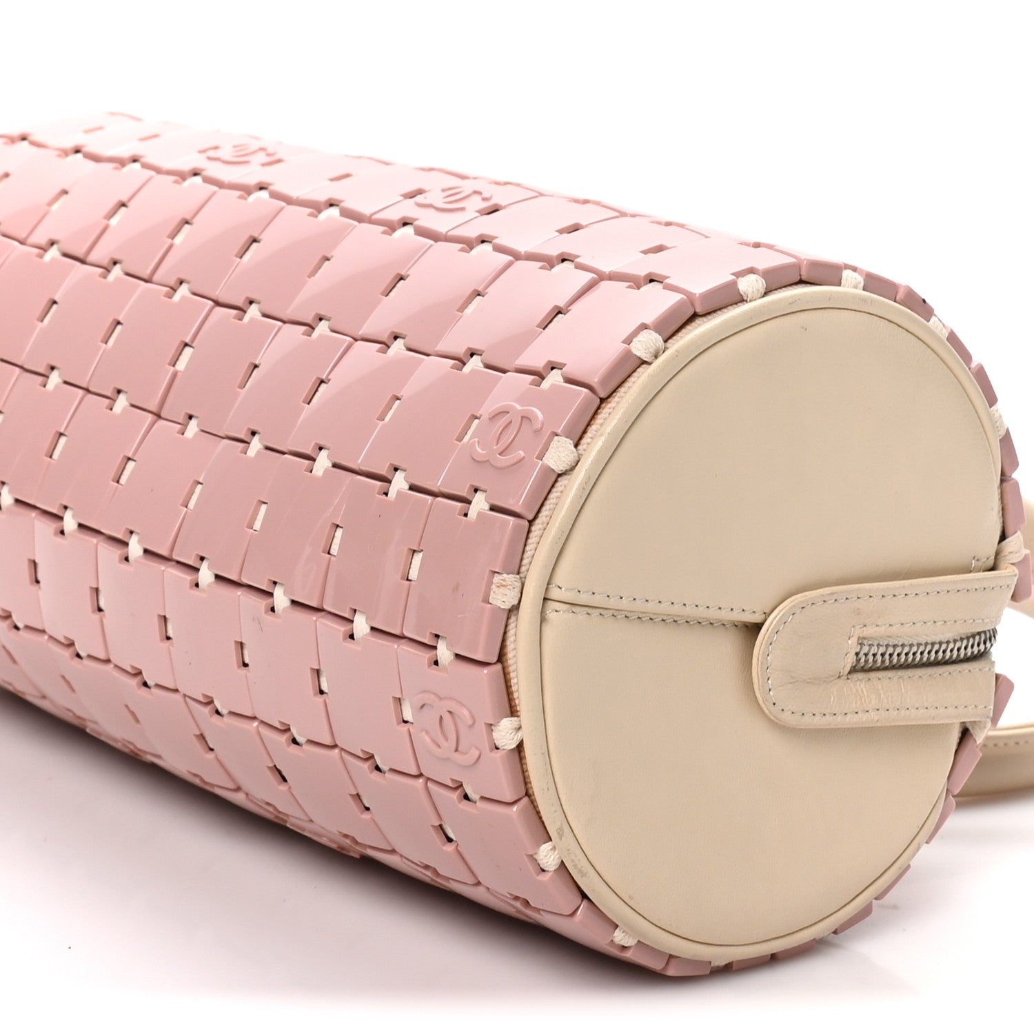 Chanel Lambskin Resin Tile Bowler Pink 10 of 10