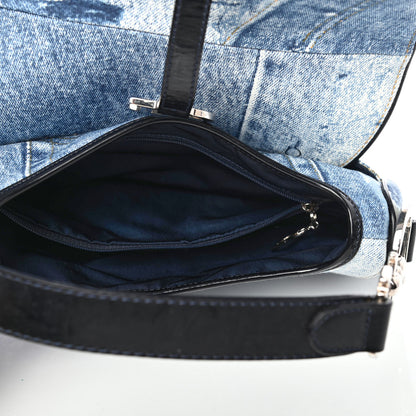 Christian Dior Denim Miss Diorella Double Saddle Bag Blue 4 of 4