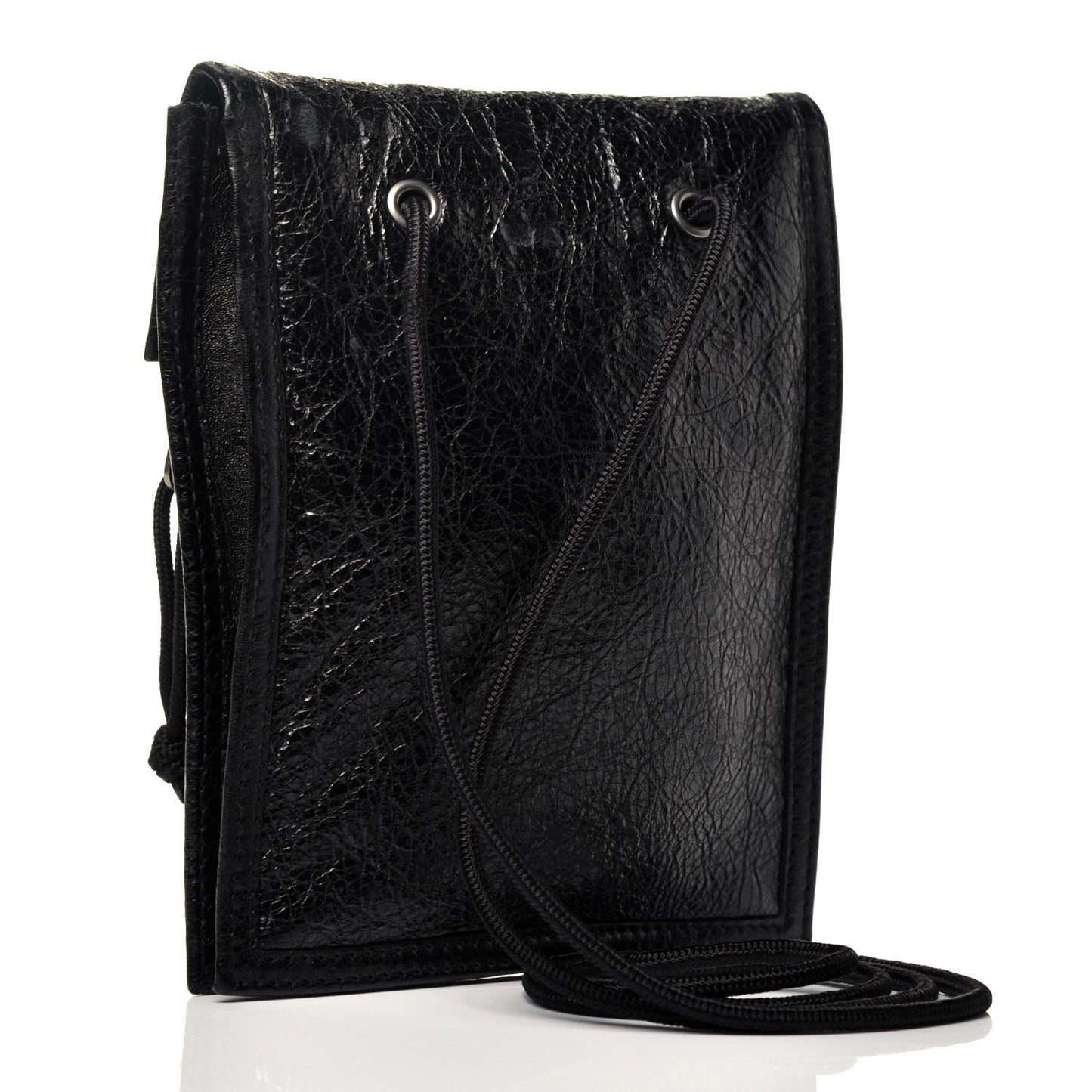 Agneau Arena Small Explorer Crossbody Pouch Black