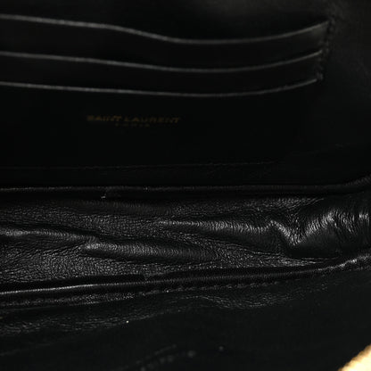 Saint Laurent Grain De Poudre Matelasse Monogram Mini Lou Camera Bag Dark Beige 5 of 10
