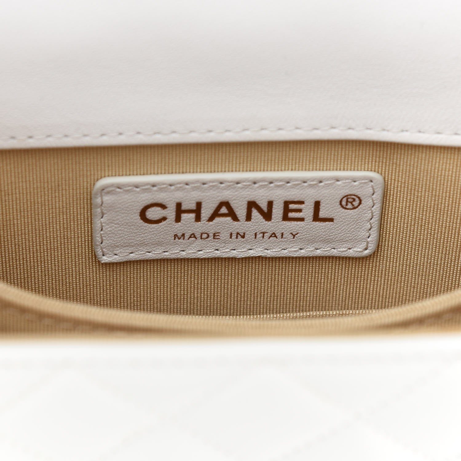 Chanel Patent Quilted North South Boy Flap White 6 of 9