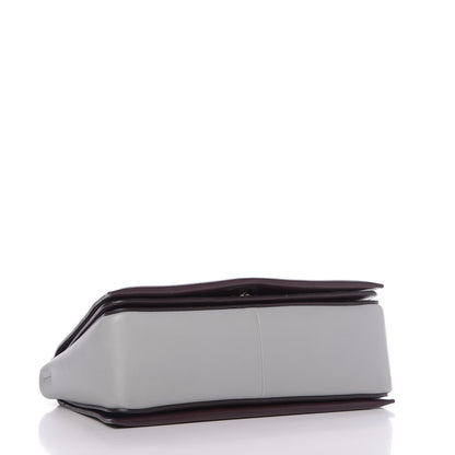 Celine Shiny Smooth Calfskin Medium Frame Shoulder Bag Burgundy Pearl Blue 7 of 9