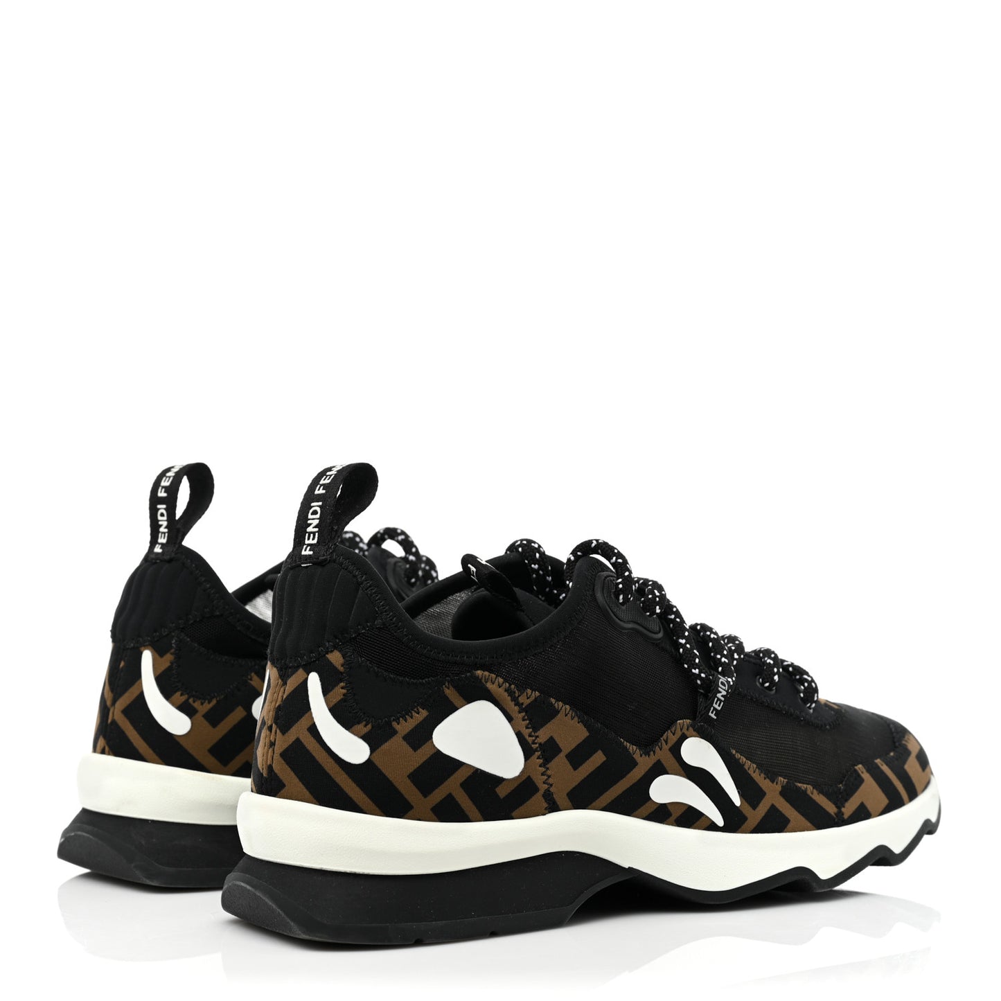 Technical Mesh Lycra FFreedom Patchwork Sneakers 37.5 Black Tobacco
