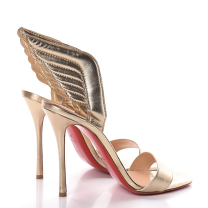 Christian Louboutin Metallic Nappa Samotresse 100 Sandals 39 Light Gold 4 of 15
