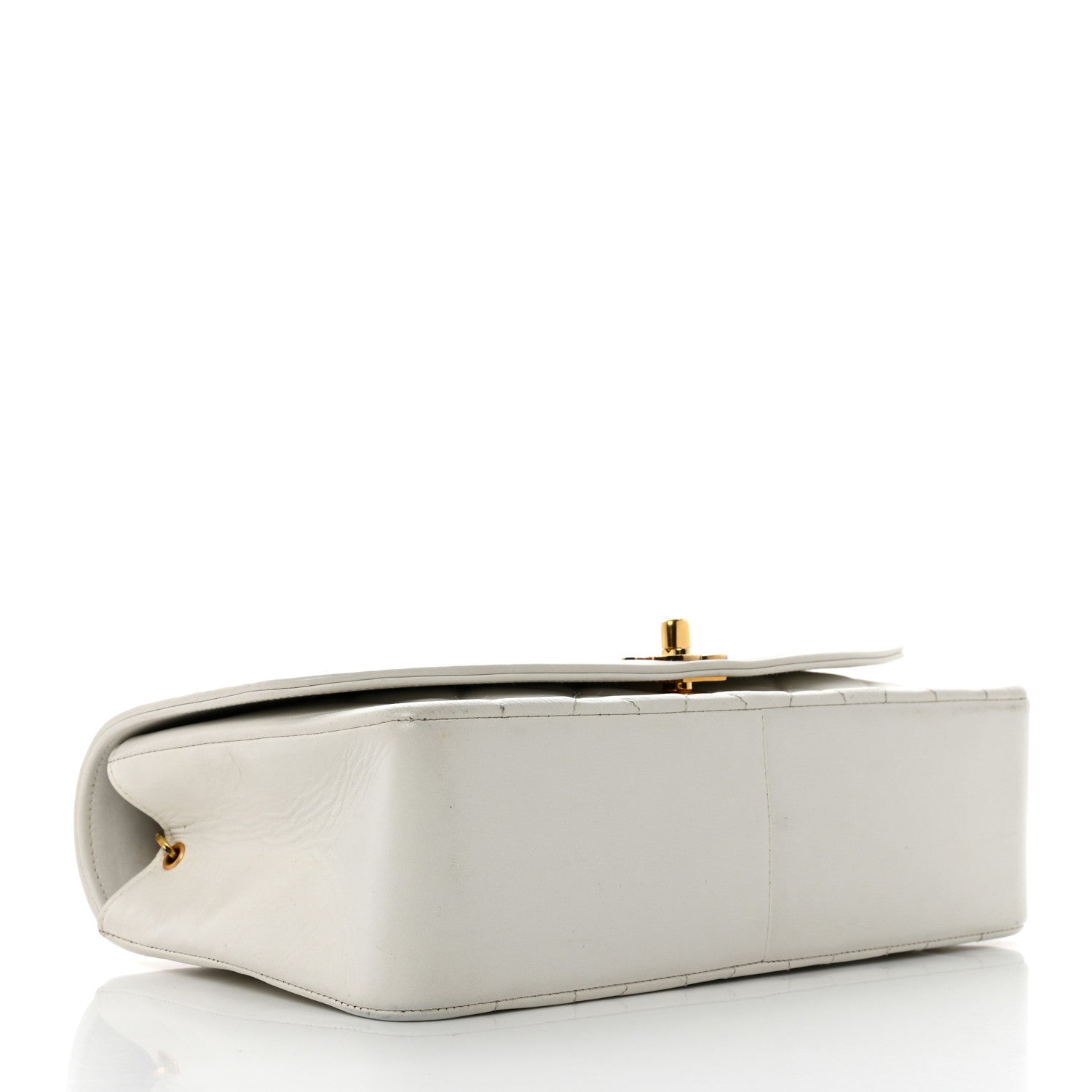 Chanel Lambskin Quilted Medium Single Flap White 4 of 16