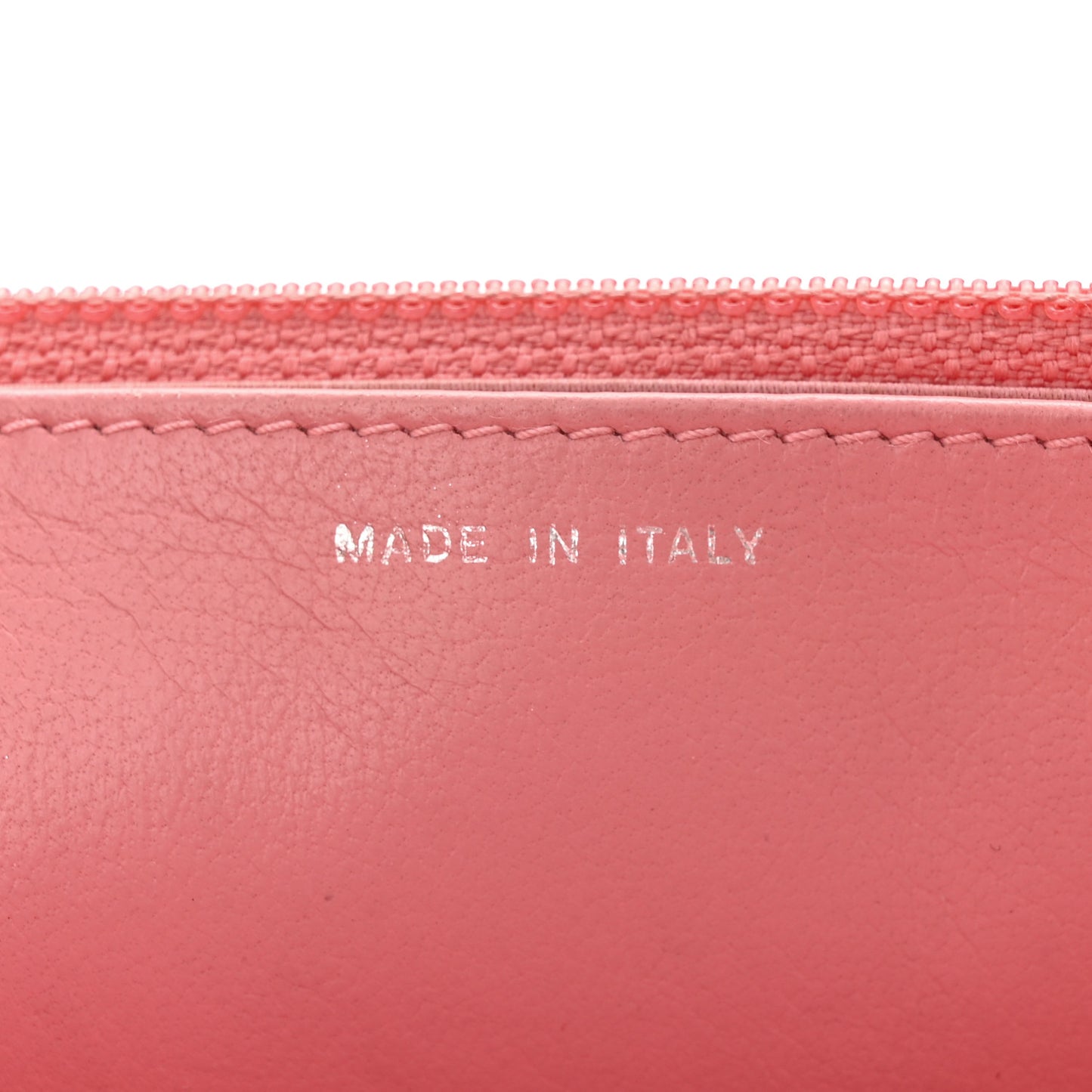 Lambskin Camellia Embossed Wallet on Chain WOC Pink