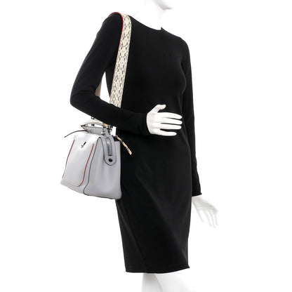 Fendi Vitello Baltico Dolce Elaphe DotCom Satchel Ardesia Grano Multicolor 2 of 9