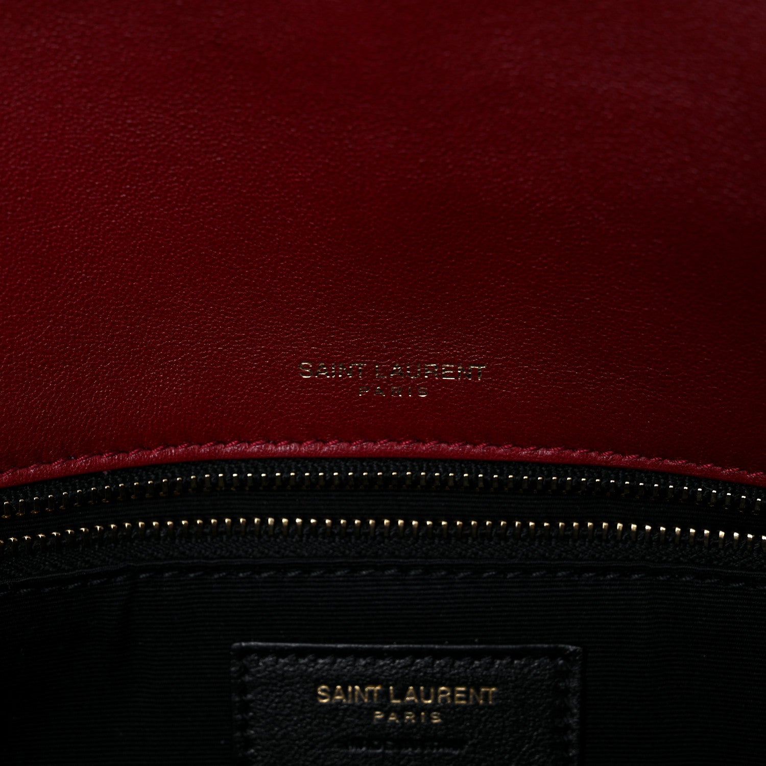 Saint Laurent Lambskin Matelasse Monogram Medium Niki Chain Satchel Red 7 of 11