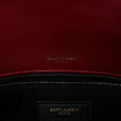 Saint Laurent Lambskin Matelasse Monogram Medium Niki Chain Satchel Red 7 of 11