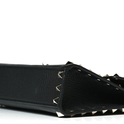Valentino Garavani Pebbled Calfskin Medium Rockstud Flip Lock Crossbody Bag Black 10 of 10